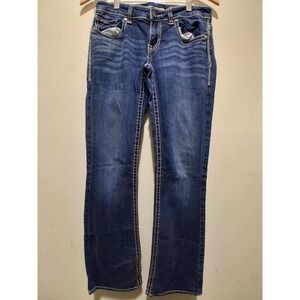 BKE Denim Culture Bootcut‎ Jeans Women Size 28R Blue Stretch Cotton Blend